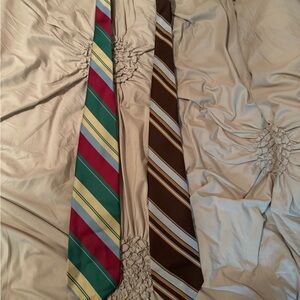 JCPenney Multicolor Striped Ties - Green, Red, Brown